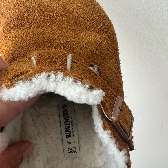 Birkenstock Boston Shearling Suede Clogs Brown 11 Mink Suede Scandi Cottagecore - Picture 6 of 11
